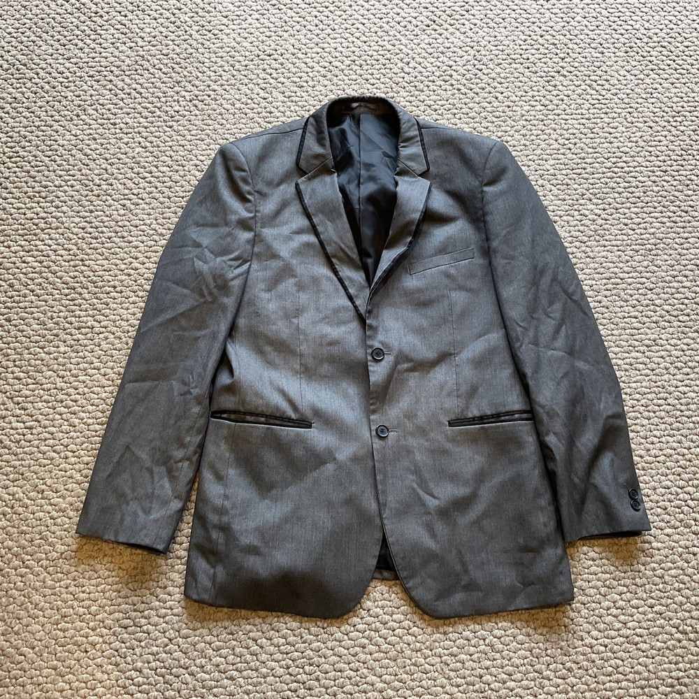 jonathan adams suit jacket blazer grey size 100R polyrayon designer formal