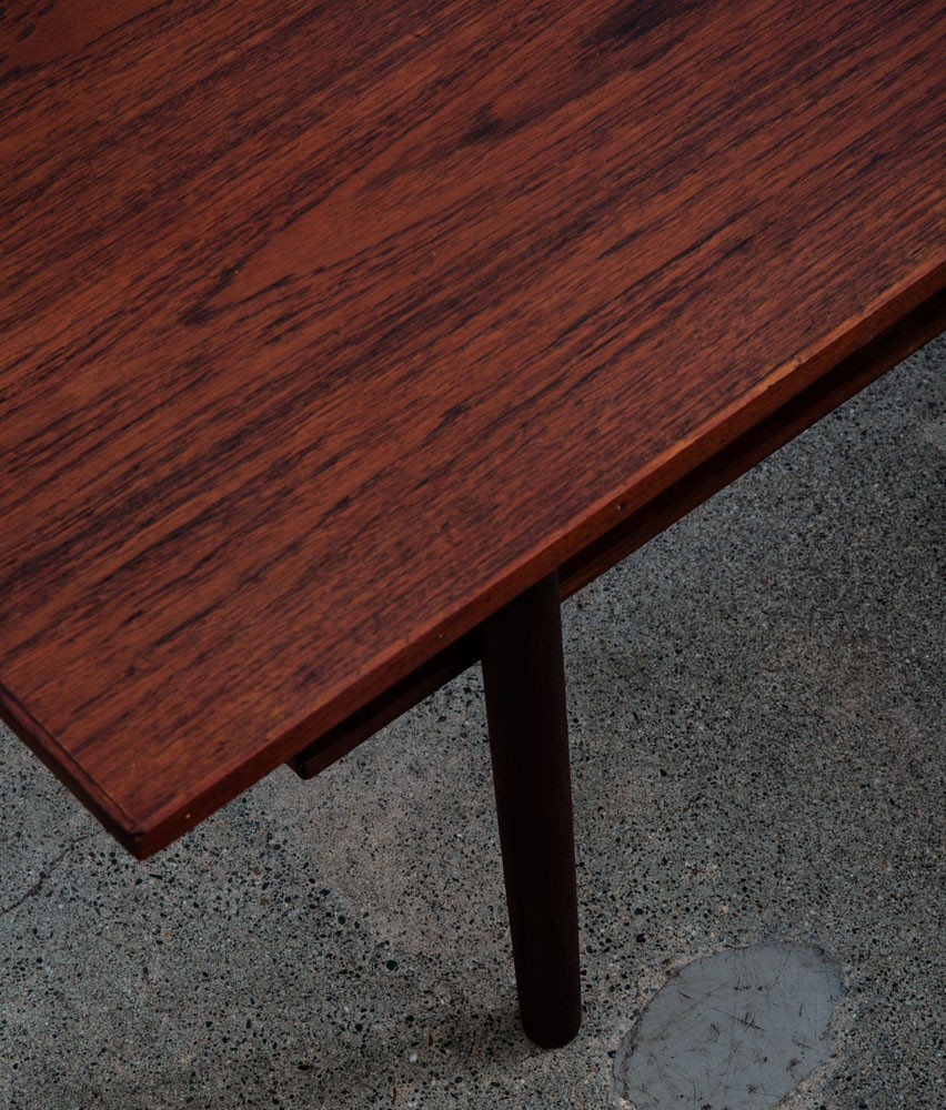 Mid Century Danish Modern Coffee Table Solid Teak Denmark Surfboard Shelf Mcm M