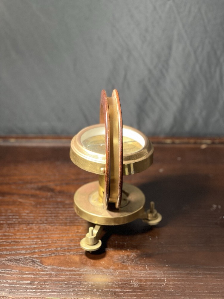 Decorative Brass Dialed Surveyors Compass