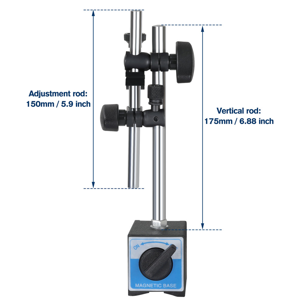 Dial Indicator with Magnetic Base 0.001"Precision Gauge Test Indicator Point Set