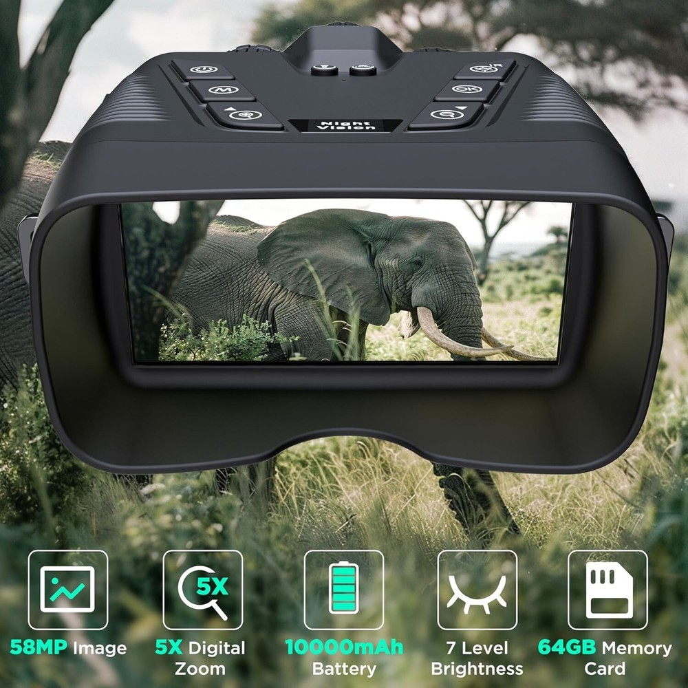 Night Vision Goggles, 58MP Full-Color