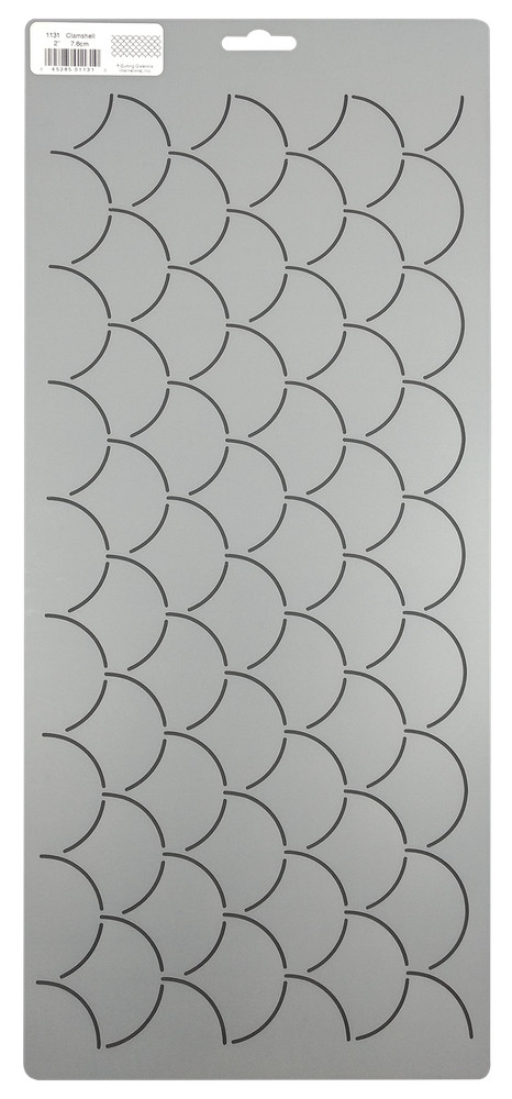 Quilting Stencil Clamshell Quilt Pattern Background 2" Scallop Quilters Template
