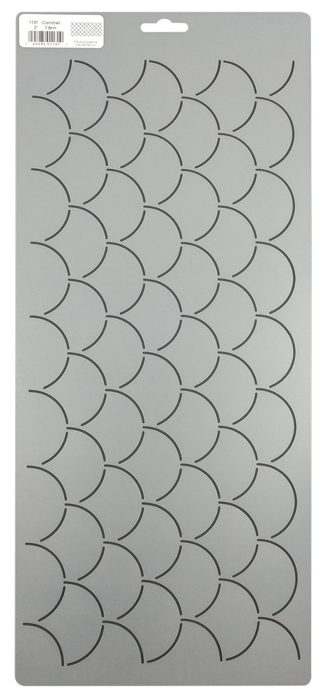 Quilting Stencil Clamshell Quilt Pattern Background 2" Scallop Quilters Template