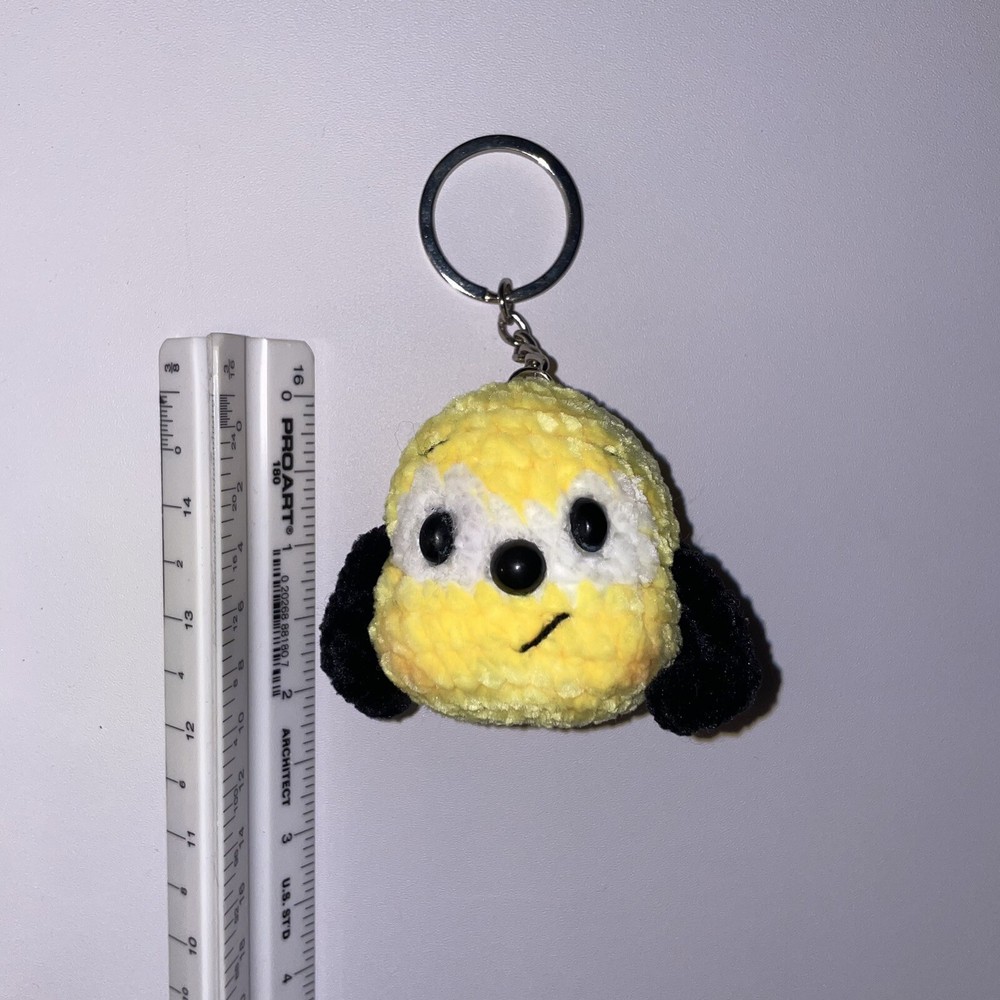 Pluto Head Soft Crochet Keychain