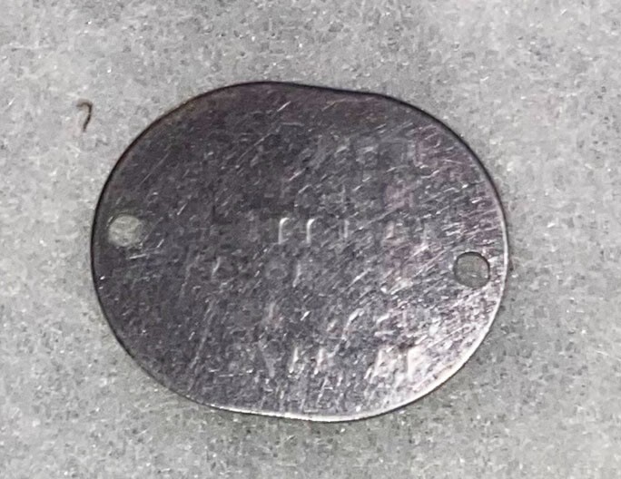 WWII USNR Jesse Lazette T-44 Single Dog Tag