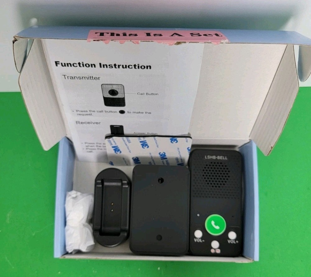 Hands-Free Wireless Doorbell Intercom - Waterproof & LED Flash & 1000ft Range,