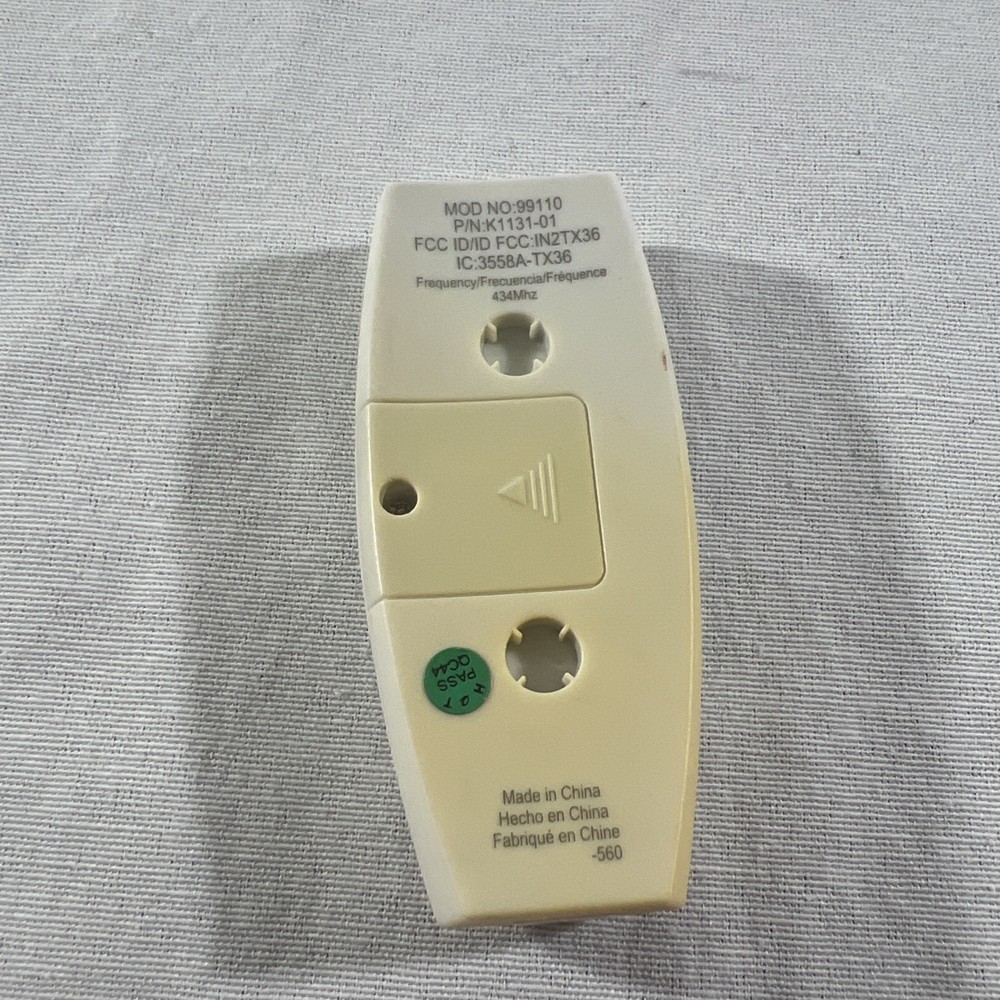 Hampton Bay K1131-01 Hunter Universal Ceiling Fan Remote Control 99110