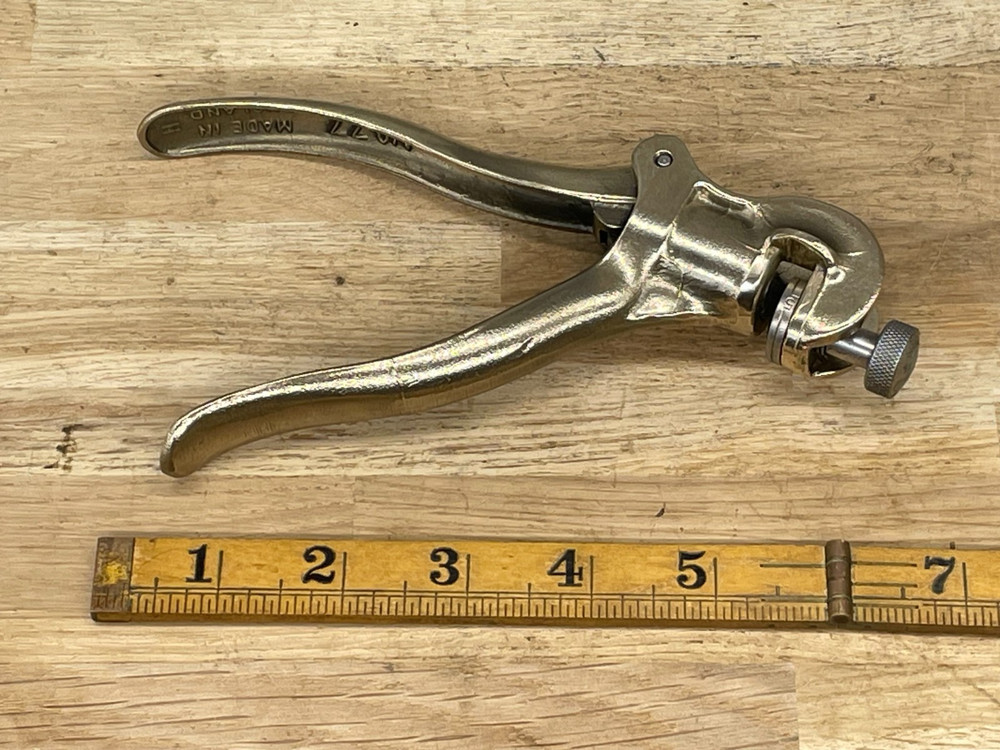 Vintage Eclipse No 77 Brass Saw Set Saw Setting Pliers Carpenter Old Tool