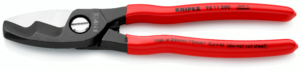 KNIPEX Tools - 95 11 200 Cable Shears With twin cutting edge