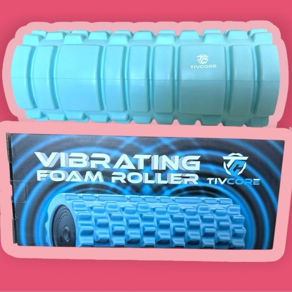 TIVCORE Blue Vibrating Foam Roller NIB NEW