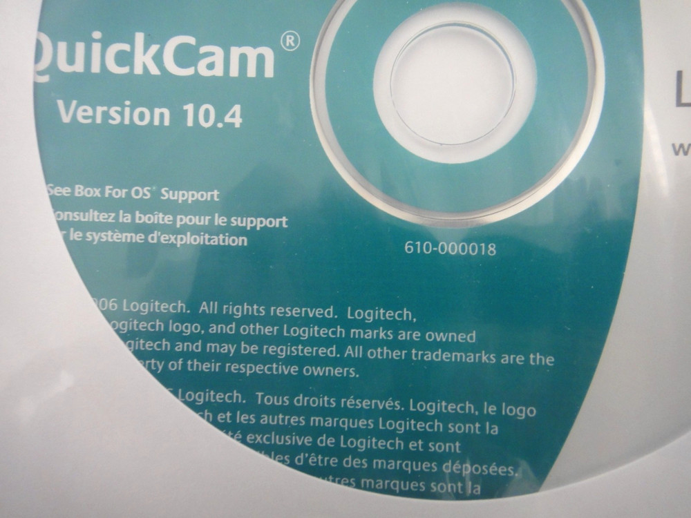2006 Logitech QuickCam Webcams Version 10.4 Software CD and Installation Booklet