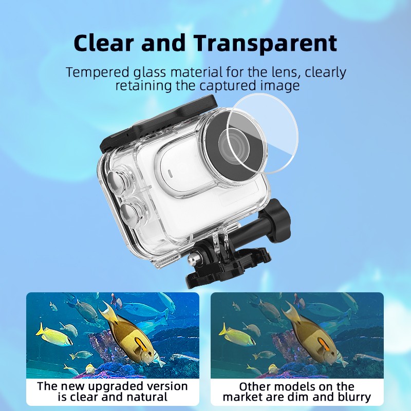 60M Camera Underwater Case Surfing Diving Housing Shell For Insta360 GO 3