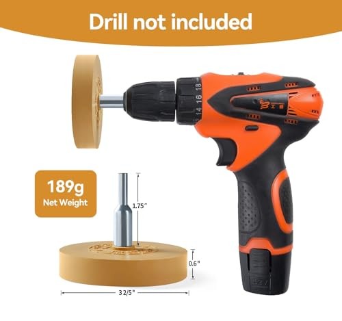 4 Pack Decal Remover Eraser Wheel Rubber Eraser Wheel for Drill 4 Pack Solid