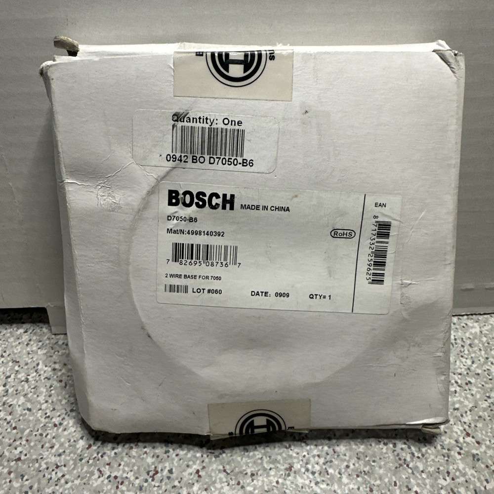 NEW BOSCH D7050 B6 TWO-WIRE DETECTOR BASE [for/ D7050,D7050TH]