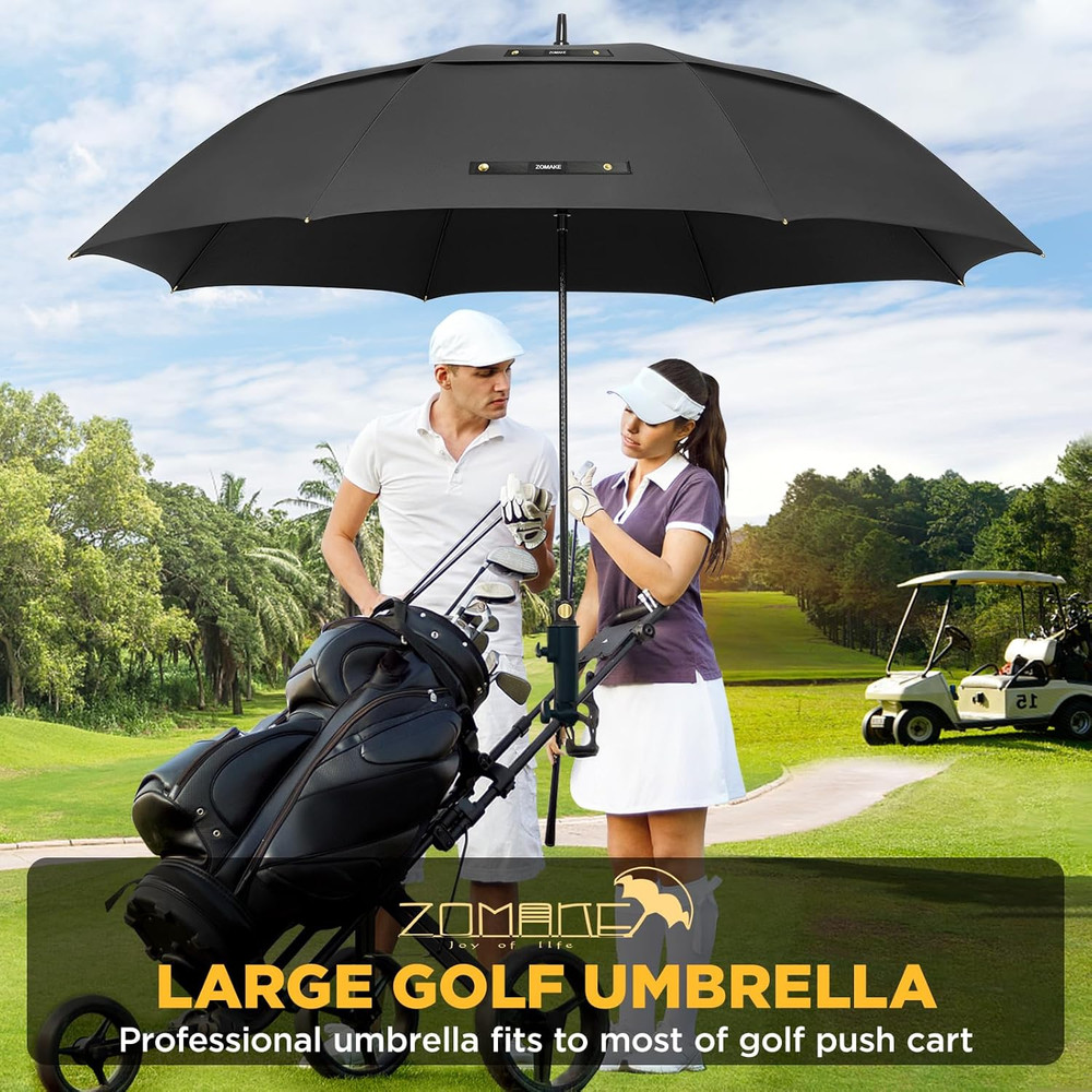 Golf Umbrella Windproof, Extra Large Oversized Heavy Duty Double Canopy