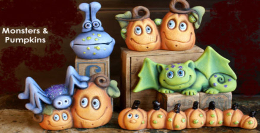 Ceramic Bisque~~~ Ready to Paint ~~(5) Small Monsters