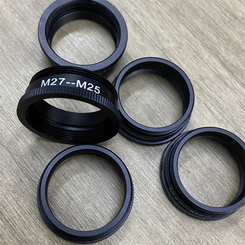 2pcs M27 to M25 Microscope Objective Lens Adapter Ring f Leica Nikon Microscope