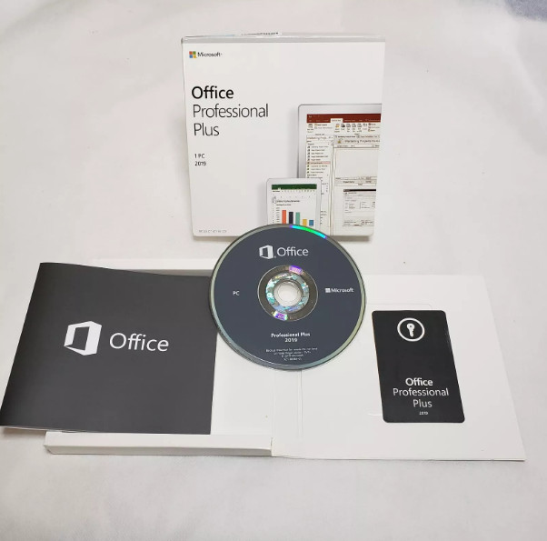 Microsoft Office Pro Plus 2019 - Key in Box Lifetime - Package DVD for windows