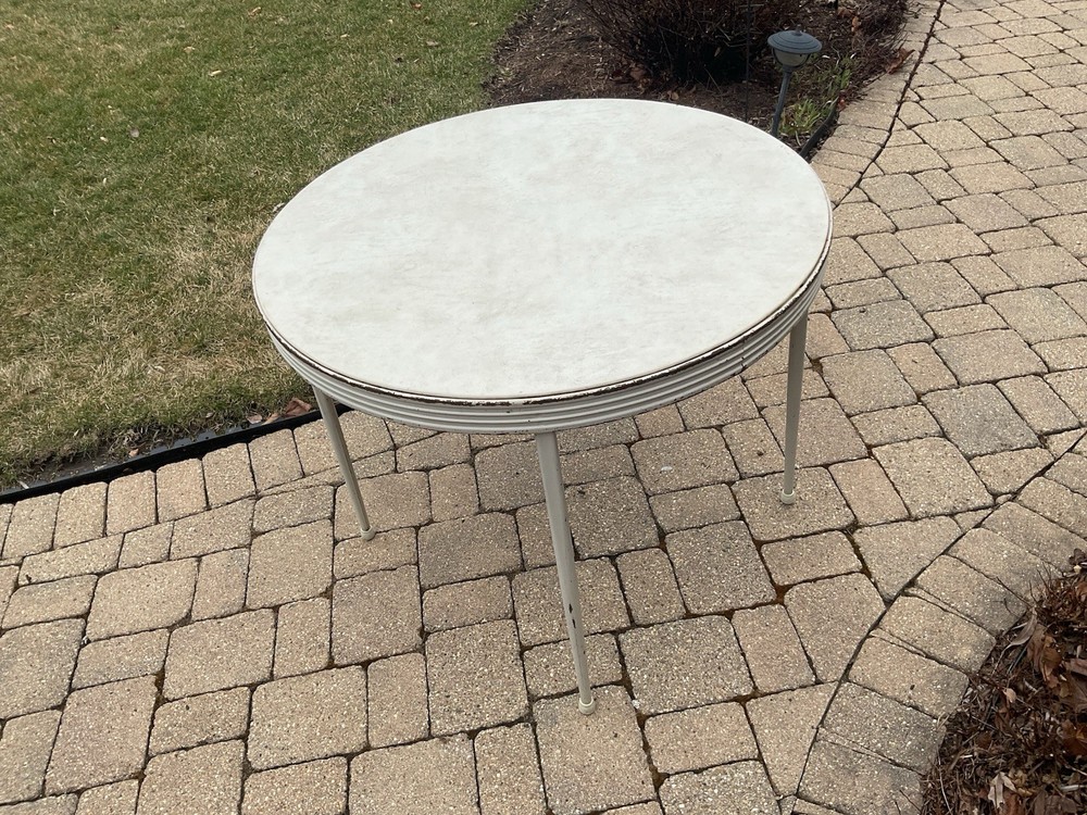 Vintage MCM Durham Line Round Folding Table 35” Diameter- Table #5135