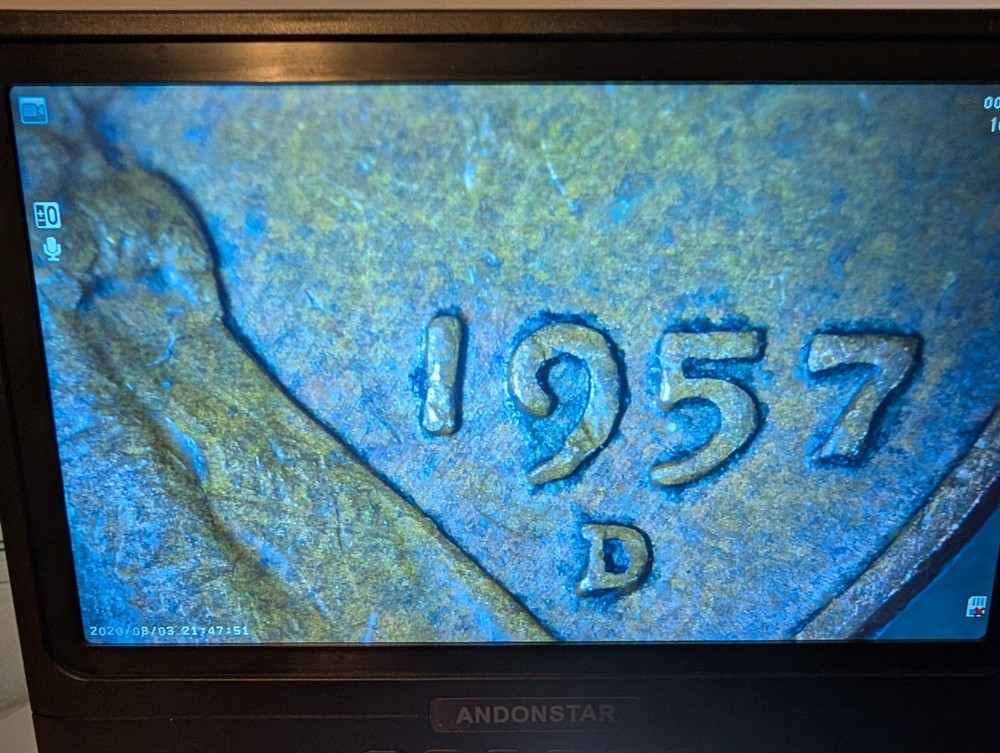 1957 D Wheat Penny Error