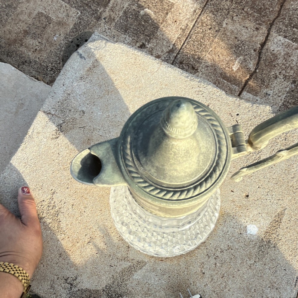 Victorian Diamond Pattern Silverplate Pitcher Jug with Ornate Lid and Handle