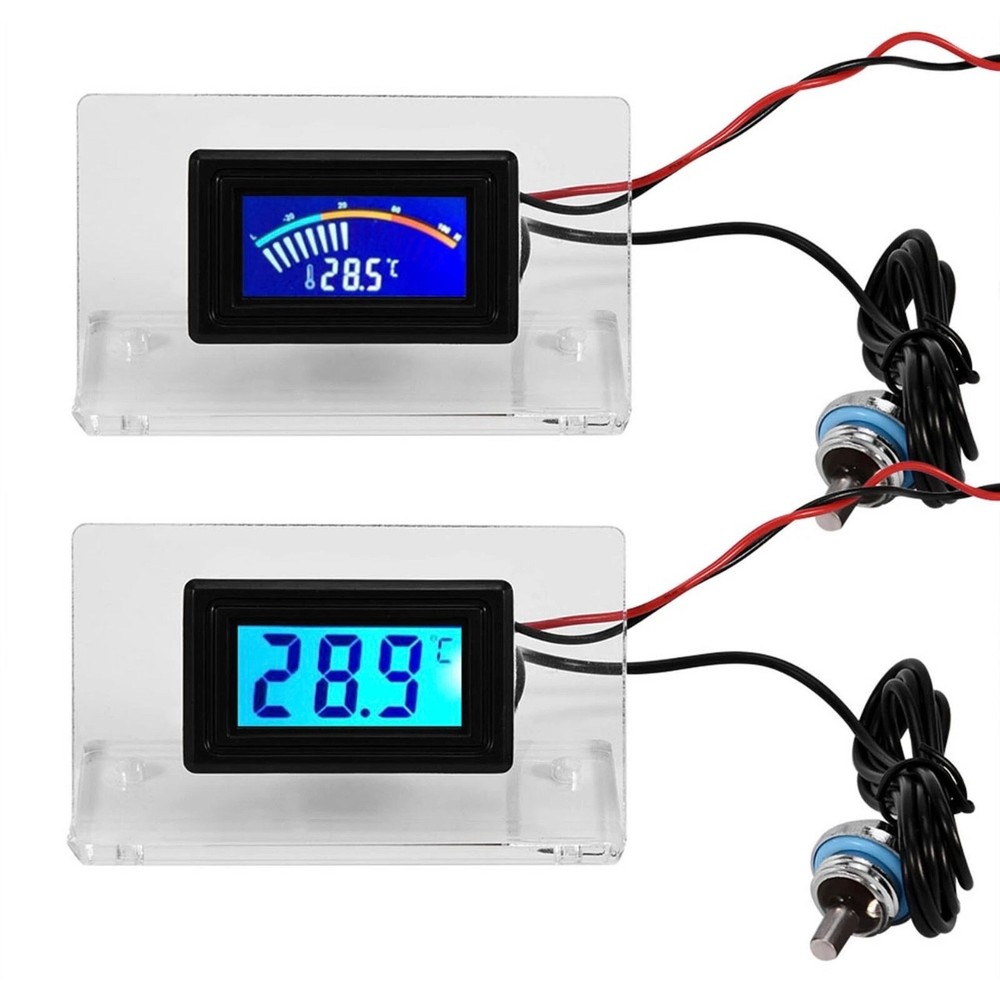 Digital LCD Pointer Thermometer Car Water Temperature Meter Gauge C/F for Comput