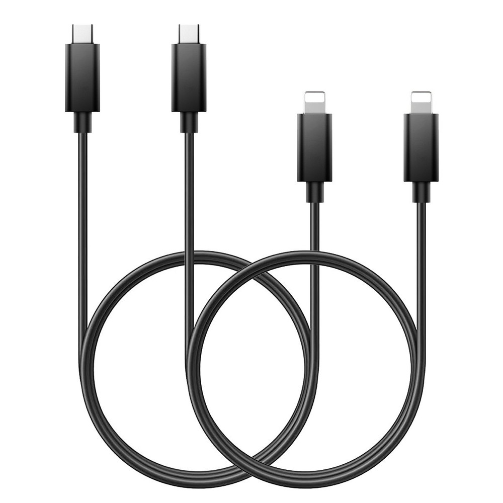 2x For iPhone For iPad 1/2/3/4 Type-C to Apple Fast Charging Data Sync Cable