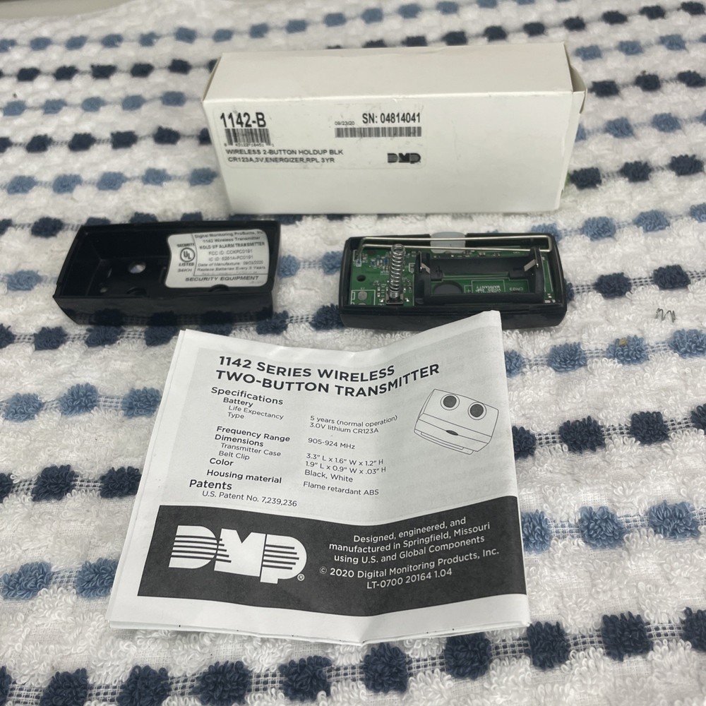 DMP 1142-B Two-Button Wireless Holdup Transmitter New in Box
