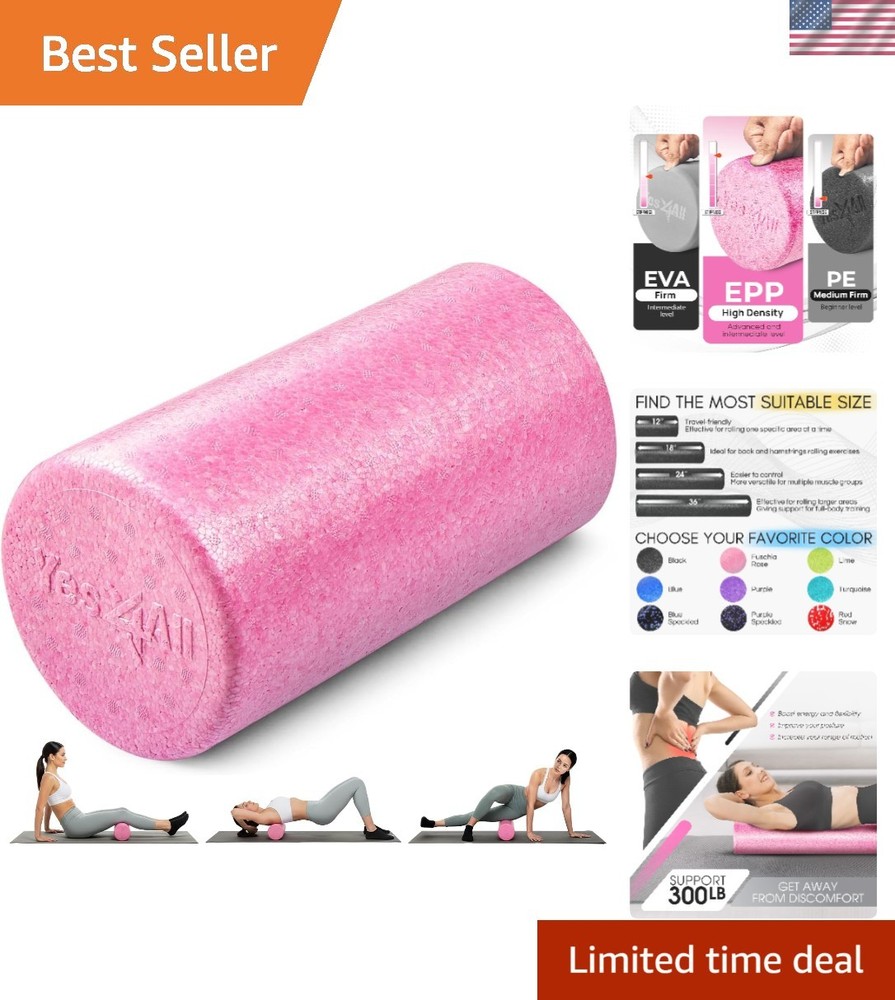 High-Density EPP Round Back Roller Foam, Exercise Foam Roller for Yoga, Pilat...