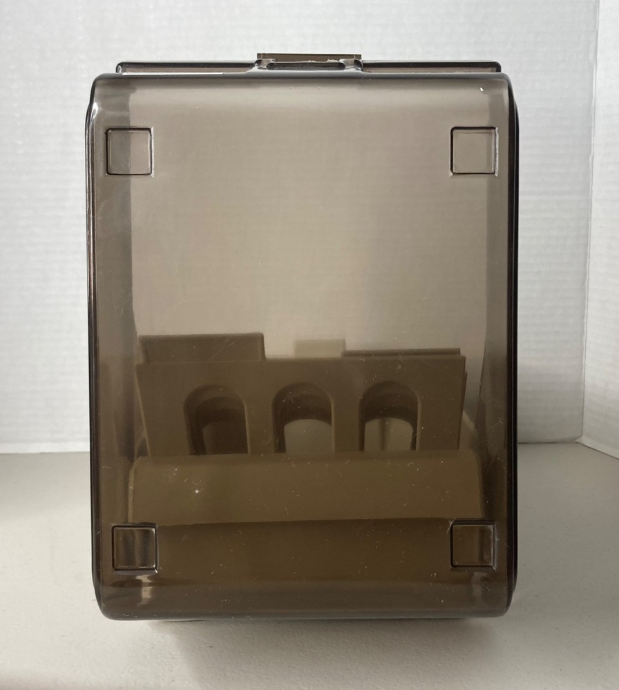 Vintage 5.25" Floppy Disk Storage Case Flip-Up Disk File 5 & Removable Divider A