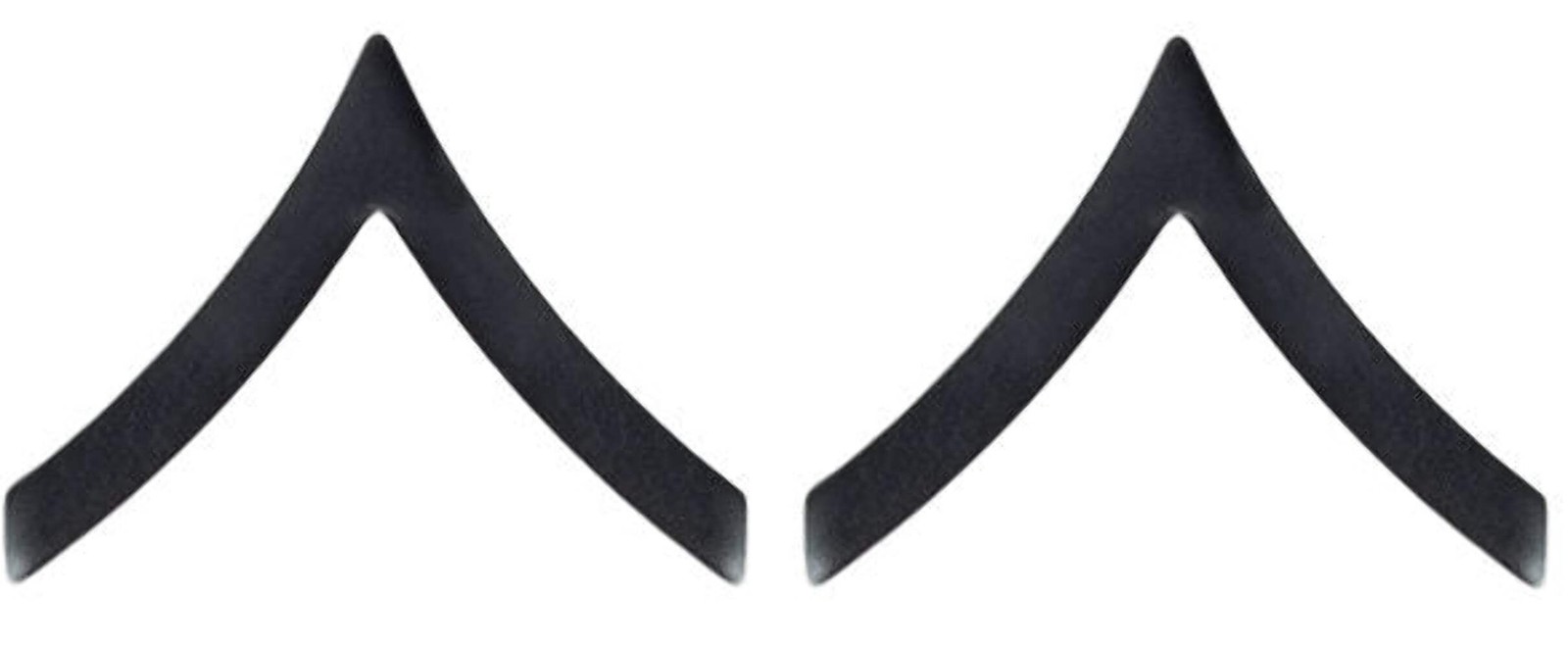 U.S. Army Black Metal Pin-On Rank Insignia Pair, New with Tags