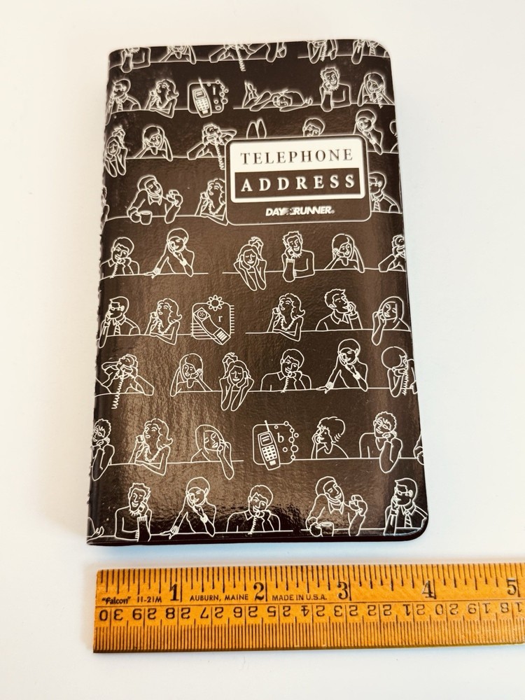 Day Runner Telephone Address Book Directory Black