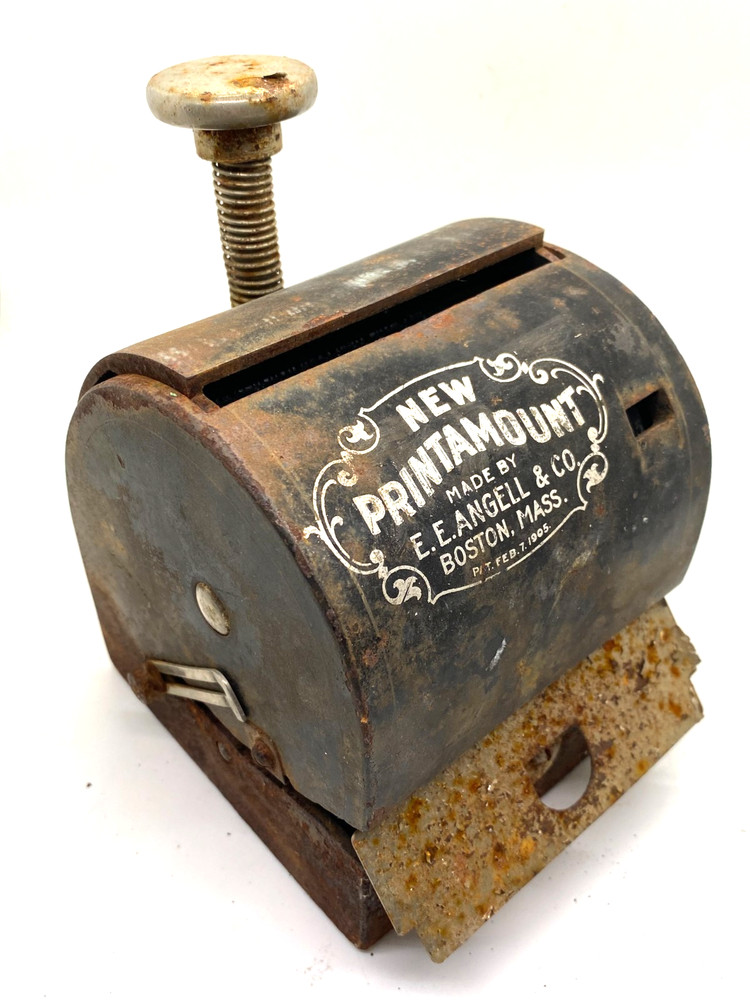 Antique New Printamount Check Protector by EE Angell & Co.