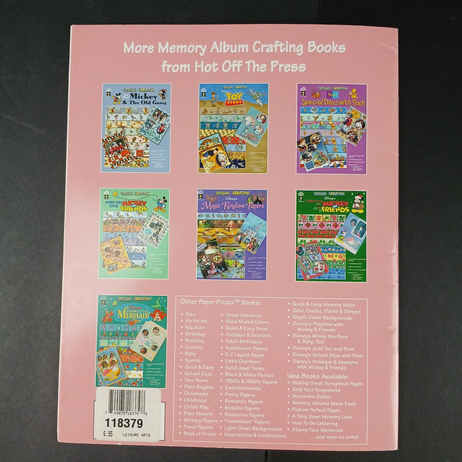 Disney Classics 2 Paper Pizazz 10 patterned pages 8 1/2 x 11" Characters HOTP