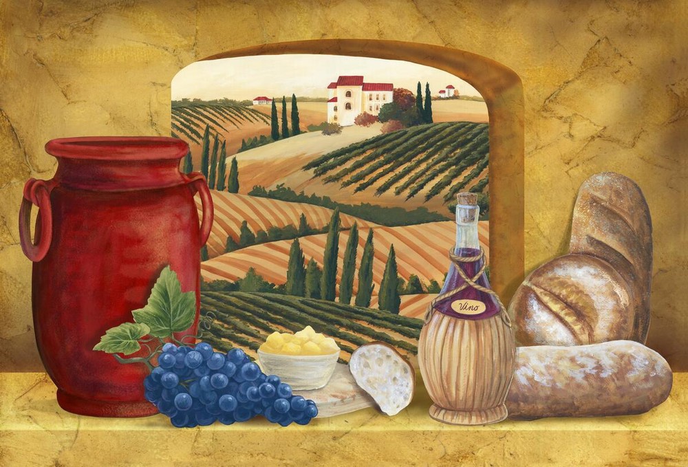 Ceramic Backsplash Tile Mural Kitchen Kitchen - Tuscany Window