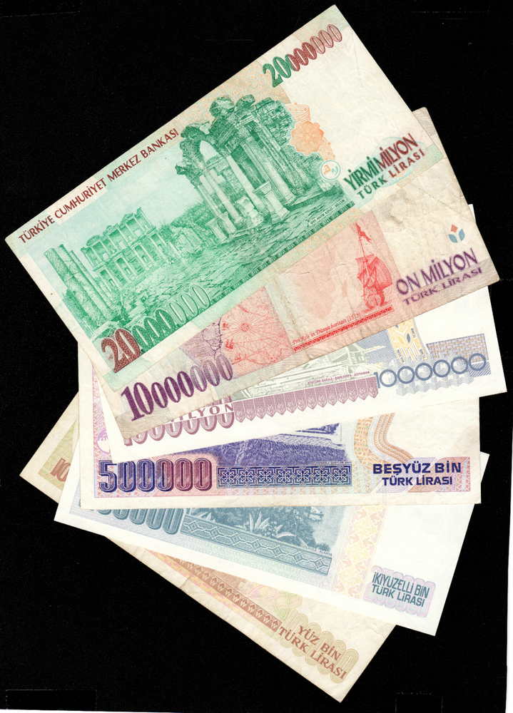 Turkey SET 6 NOTES 1991 - 2002 VF - UNC