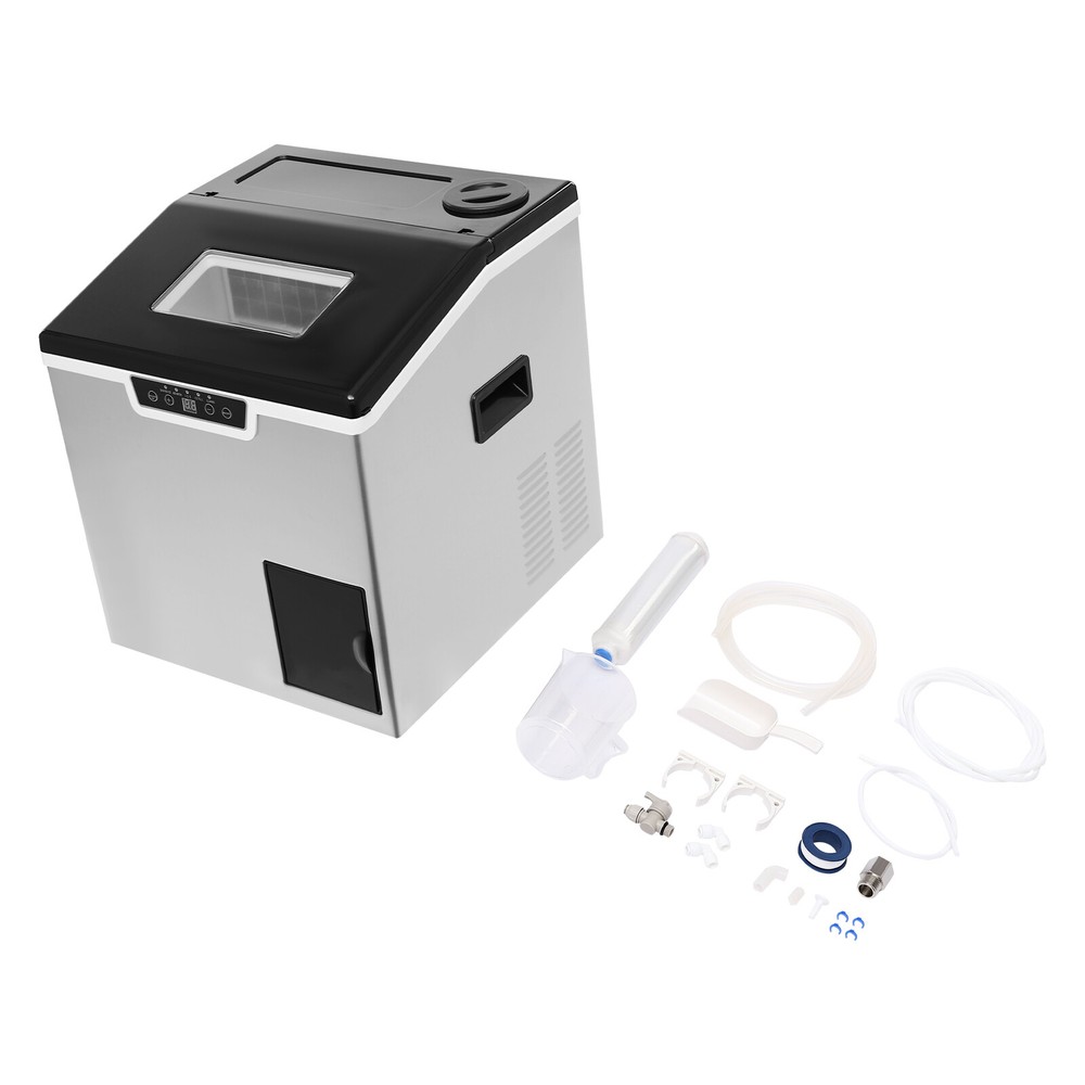 Countertop Nugget Ice Maker, One-Touch Operation Ice Maker with Self-Cleaning