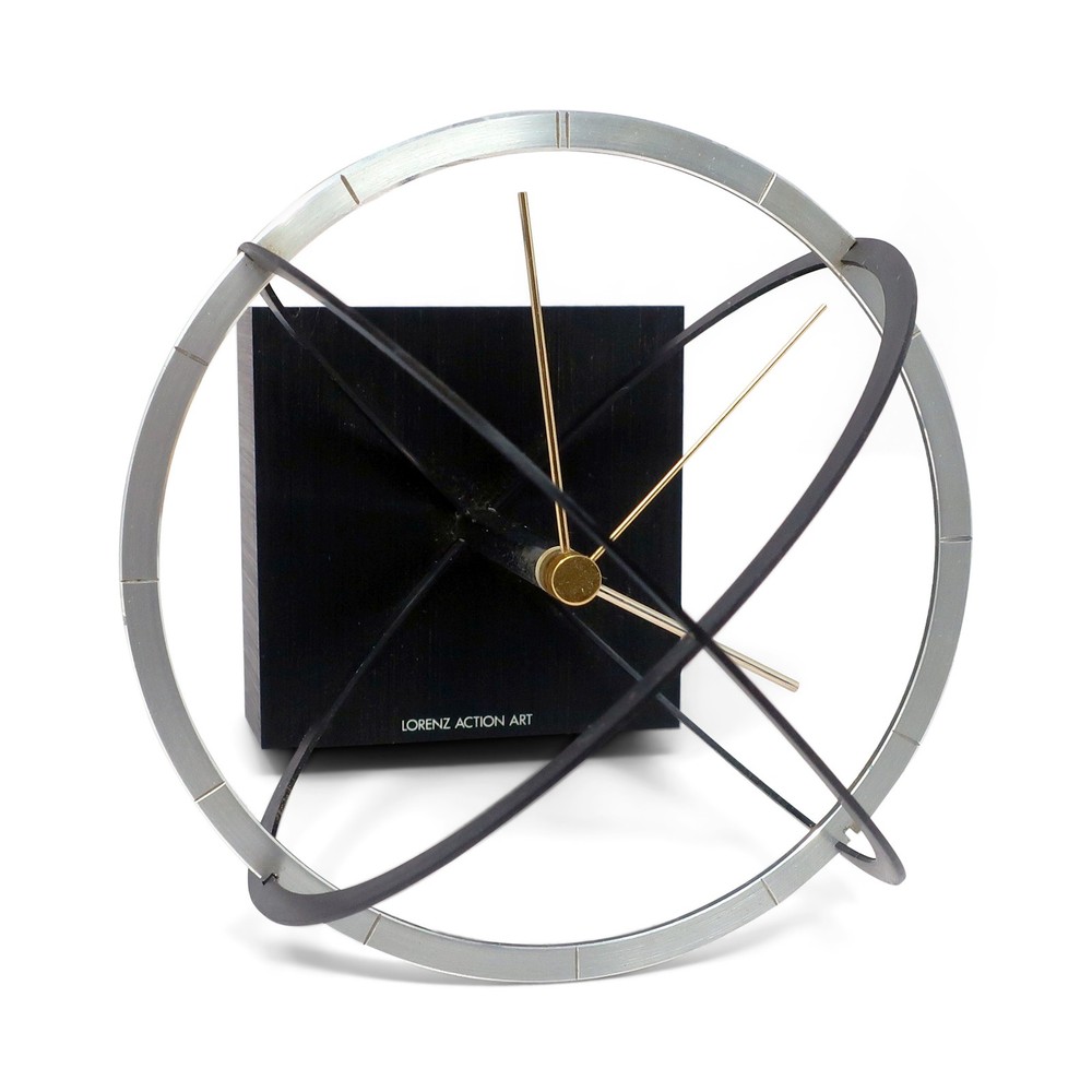 Vintage 1980s Lorenz Action Art Table/Wall Clock