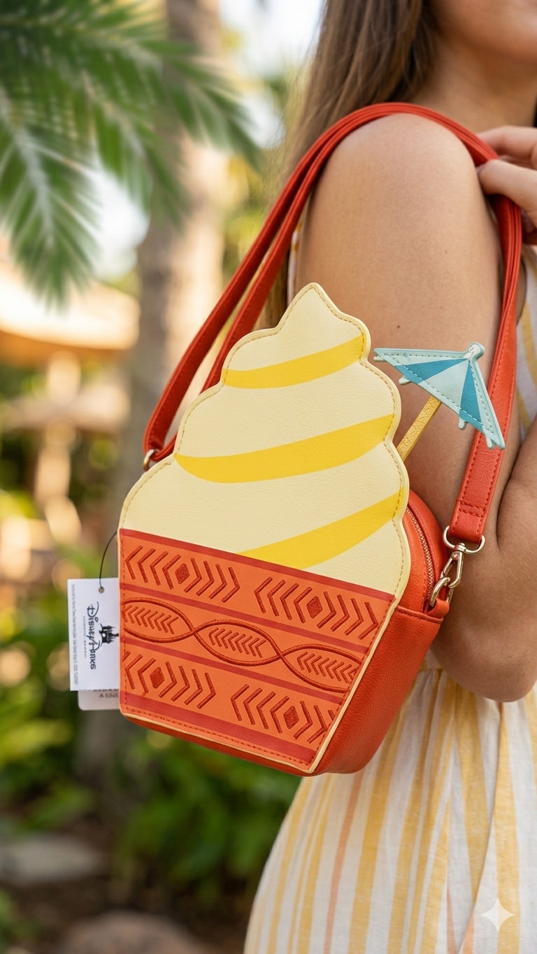 NEW Disney Parks Pineapple Dole Whip Crossbody Bag Purse Tiki Drink Umbrella NWT