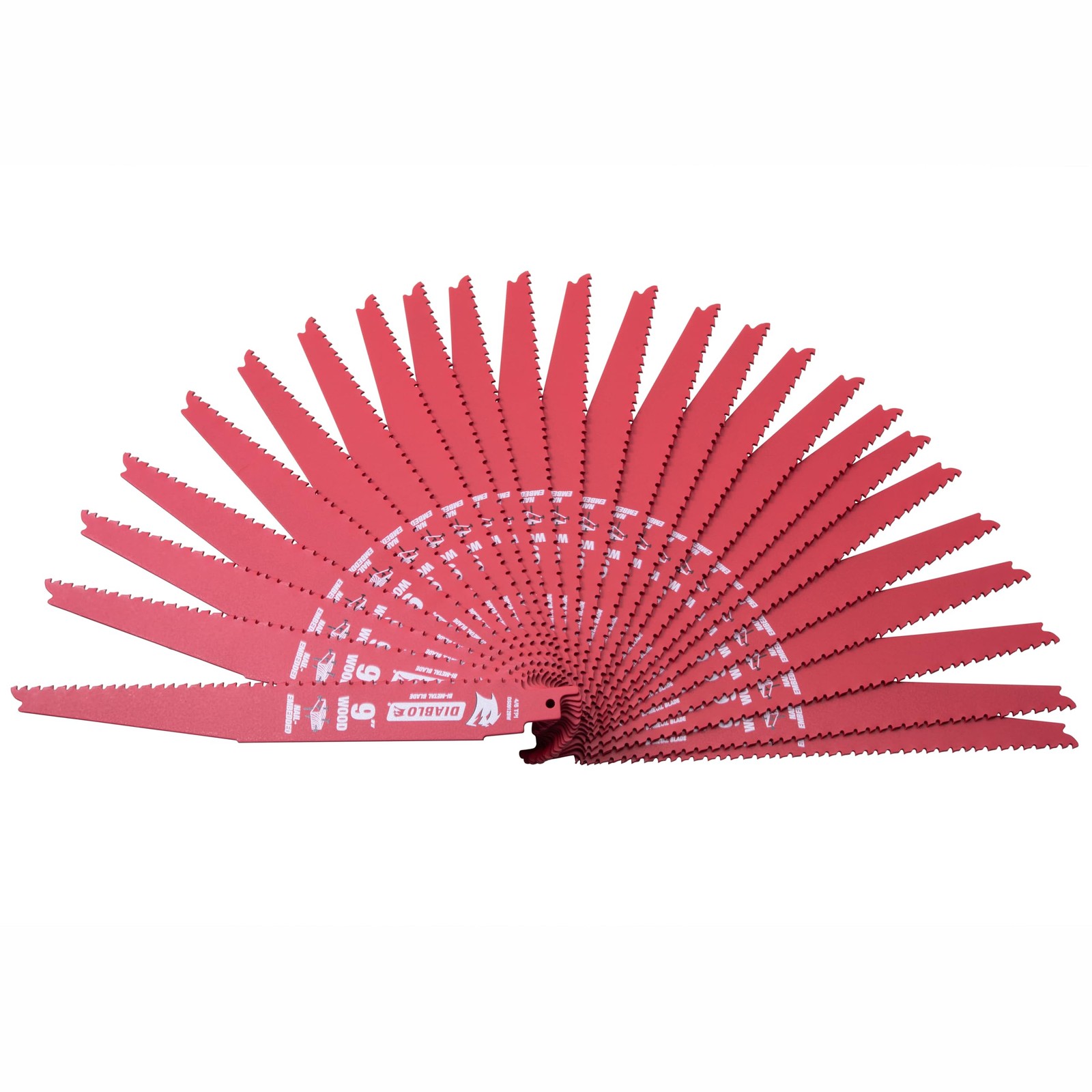 Diablo 9 in. Bi-Metal Nail Embedded Wood Reciprocating Saw Blade 4/6 TPI 25 Pk