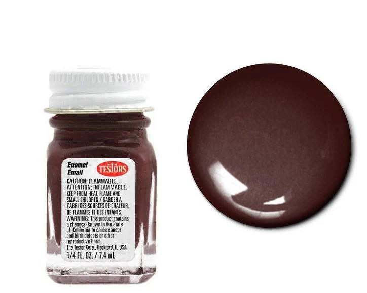 Testors 1140 Enamel Gloss Brown 1/4 oz