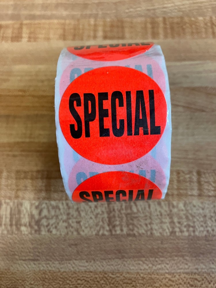 Special Labels 500 each per roll size 1.50" Circle  STICKERS