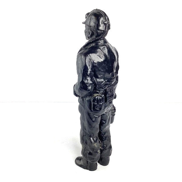 Coal Miner Statue with Bucket of Coal 10 inches