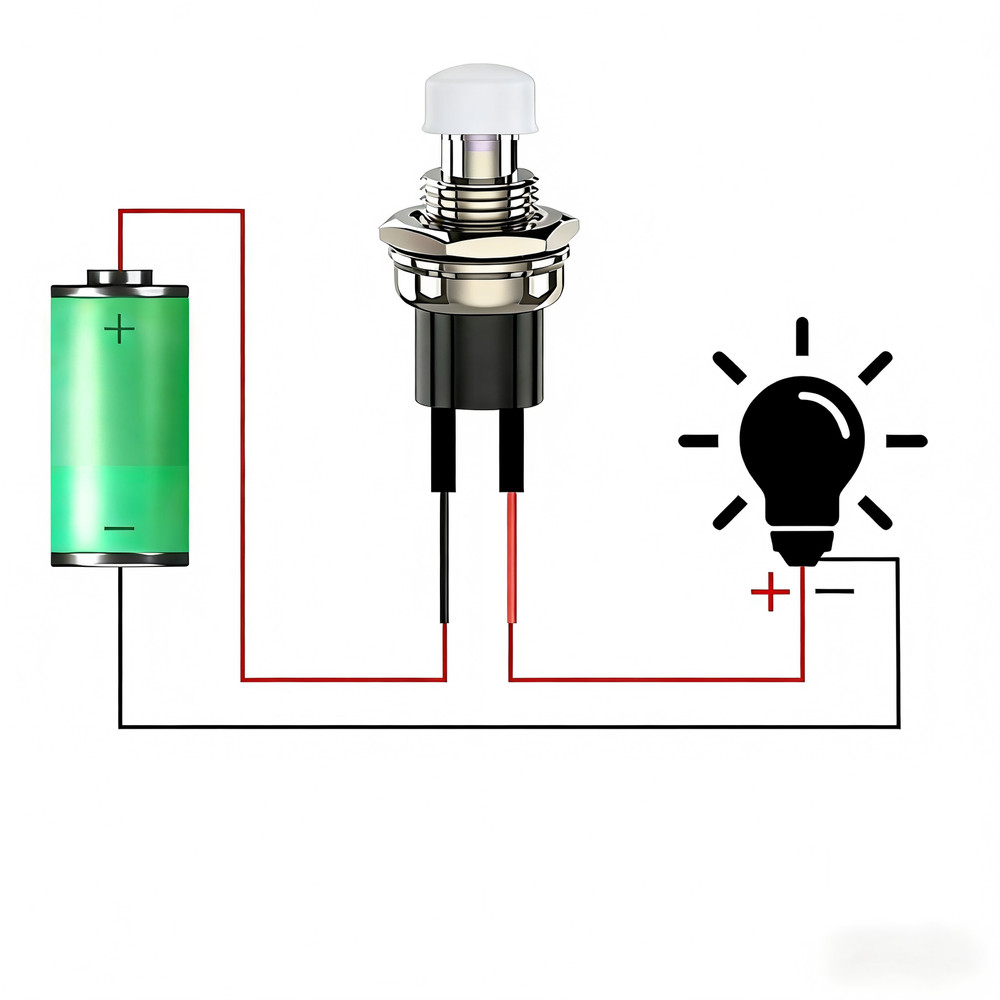 6Pcs Small Momentary Push Button Switch, 1A 250V AC, Easy Install With Wires