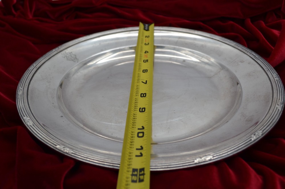 Christofle silverplate tray with unknown monogram Hotel/Railroad