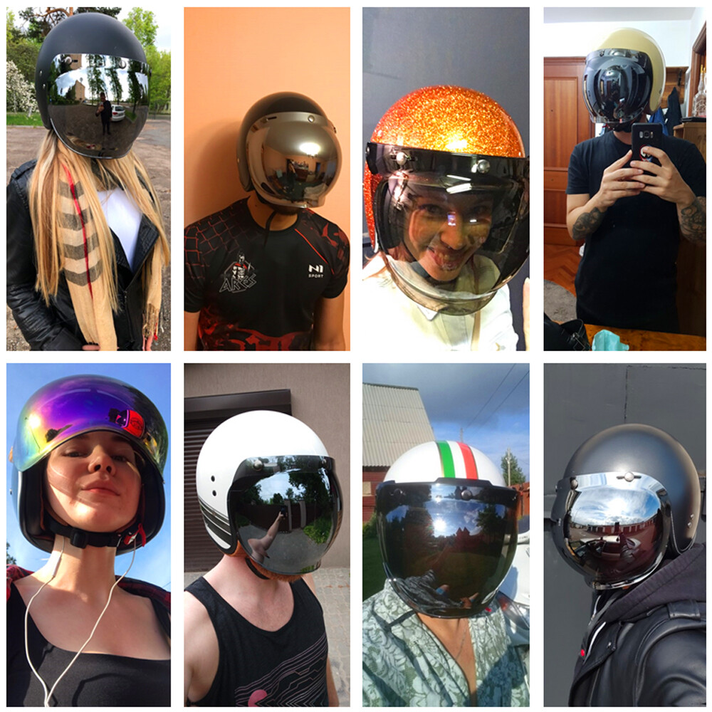 Open Face Helmet Visor Motorcycle Helmets Bubble Visor Flip Up Motorcycles Visor