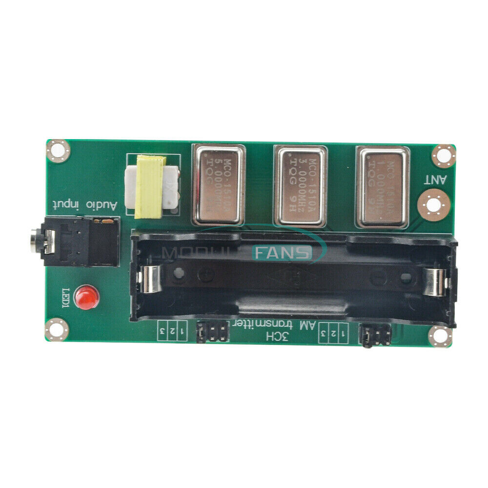 3Channels AM Transmitter 1MHz 3MHz 5MHz Finished Board w/ Antenna + Audio Cable