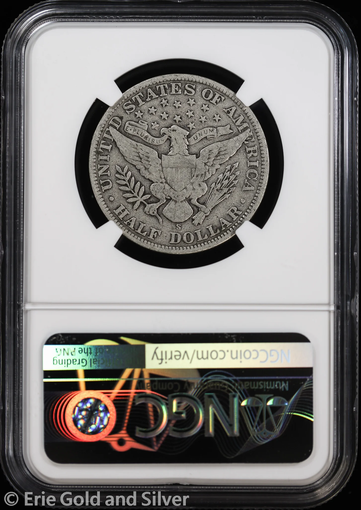 1908-S 50C Barber Half Dollar NGC VG 10