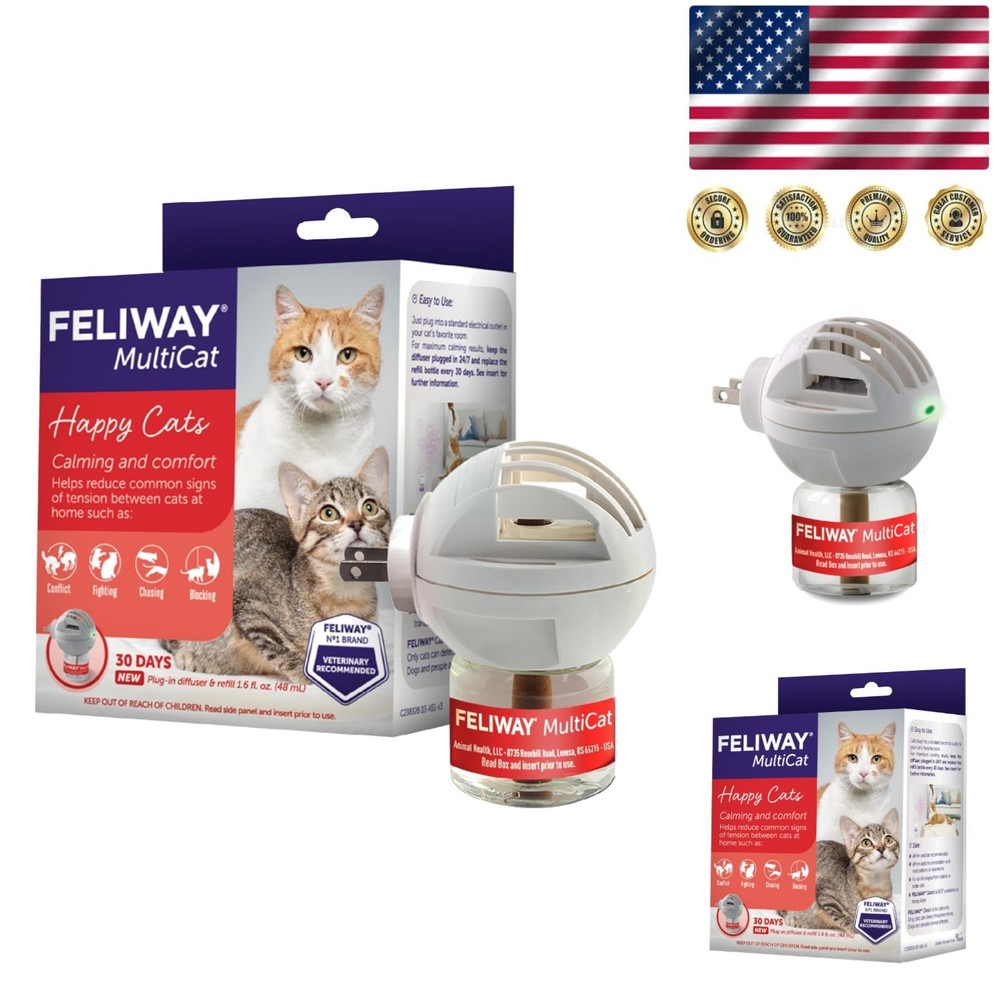 MultiCat 31 fl oz Calming Plug-In Diffuser – Drug-Free Solution for Cat Harmony