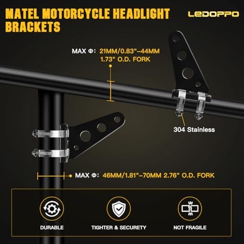 Motorcycle Headlight Brackets With Motorcycle Headlight Brackets - Side Mount